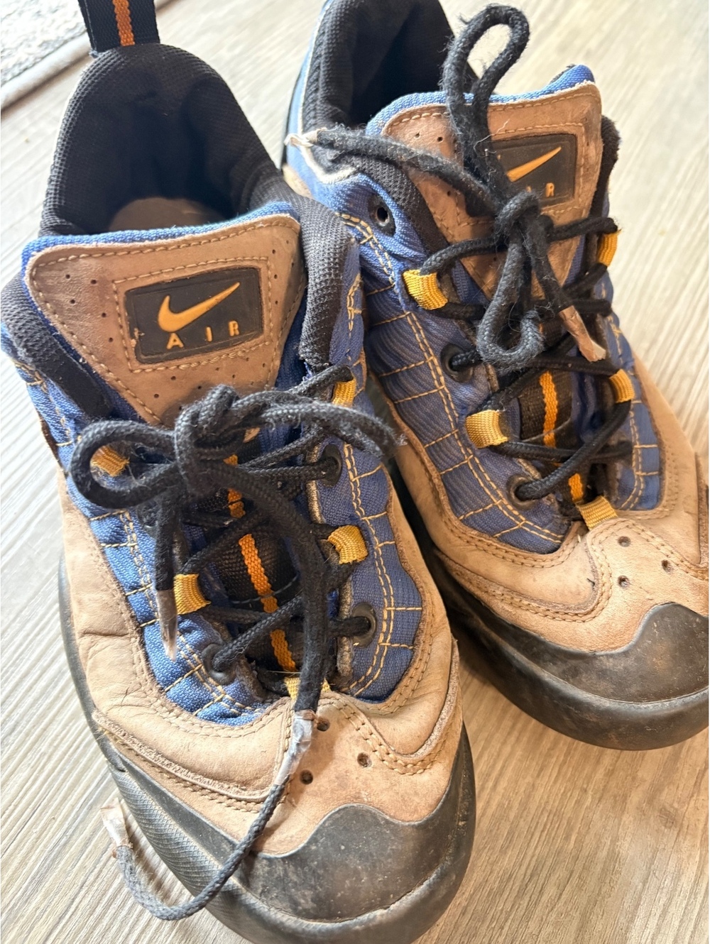 Vintage 1998 Nike ACG Air Mada Low Brown Blue Trail Shoes - Men's Size 9 - As Is
